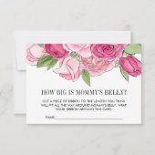 Pink Watercolor Roses Guess Carte du ventre de mam (Devant)