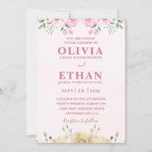 Pink Watercolor Wedding Party Virtual Invitation (Devant)