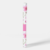 Pink Watercolor Wildflower Name Case-Mate iPhone Case (Achterkant / Rechts)