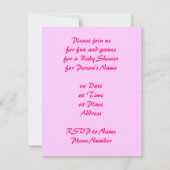 Pink Watering Can Baby Douche Invitations (Dos)