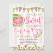 Pink Watermelon Anniversaire Fête Invitation Invit (Devant)
