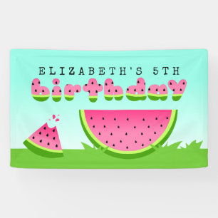 Pink Watermelon Birthday Picnic Party Spandoek