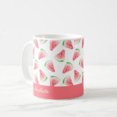 Pink Watermelon Personalized Koffiemok (Voorkant links)