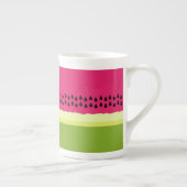 Pink Watermelon Slice Bone China Mug (Droite)