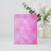 PINK Waterverf rozen Briefkaart (Staand voorkant)