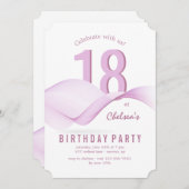 Pink Waves-uitnodiging Kaart (Voorkant / Achterkant)