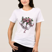 Pink Wedding Bells Personal Back Tri-Blend Shirt (Voorkant)