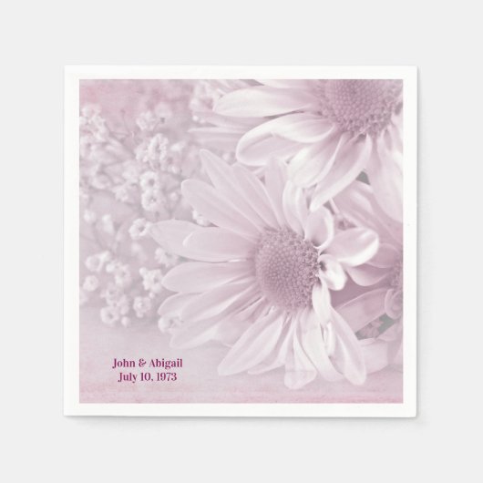 Pink Wedding Daisy Bouquet Servet (Voorkant)