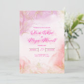 Pink Wedding Invitation (Debout devant)