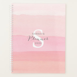 Pink Weekly planner Aquarelle abstraite tendance