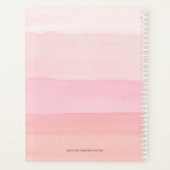 Pink Weekly Planner Trendy abstracte waterverf (Achterkant)