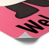 Pink Welcome School Girl Panda Poster (Coin)