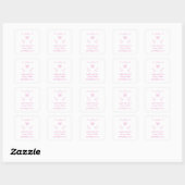 Pink Whimsical Flourish Save Date Stickers (Feuille)