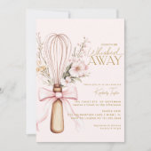 Pink Whisked Away Wildflowers Vrijgezellenfeest Kaart (Voorkant)