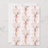 Pink Whisked Away Wildflowers Vrijgezellenfeest Kaart (Achterkant)