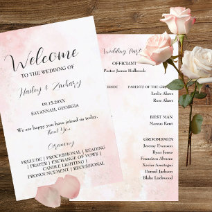 Pink Whispers Programme de mariage
