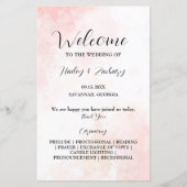 Pink Whispers Programme de mariage (Devant)