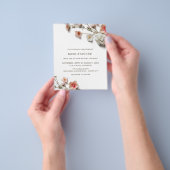 Pink White 3D Wildflowers BUDGET Wedding Flyer (Hand)