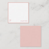 Pink White Chic manuscrite Nom Monogram Modèle (Devant / Derrière)