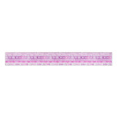 Pink White Cozy Stripes Christmas Grosgrain Lint (Voorkant)