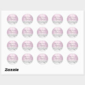 Pink White dentelle & Sticker Cross Baptiser (Feuille)