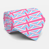 Pink White en Blue Union Jack Vlag Stropdas (Opgerold)