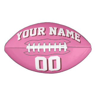 PINK WHITE EN BROWN Custom Football