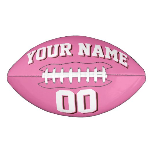 PINK WHITE EN BROWN Custom Football (Voorkant)