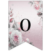 Pink White Floral Bunting Flag Vlaggetjes (Tweede vlag)