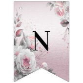 Pink White Floral Bunting Flag Vlaggetjes (Derde vlag)