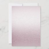 Pink White Floral Weddenschap Kaart (Achterkant)