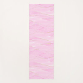 Pink White Gold Marble Calming Mindfulness Yogamat