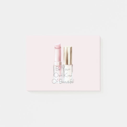 Pink White Lipstick Ivory Nail Polish Post-it® Notes (Voorkant)
