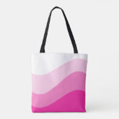 Pink White Ombre Wave pattern Draagtas (Achterkant)