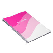 Pink White Ombre Wave pattern Notitieboek (Rechterzijde)
