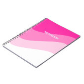 Pink White Ombre Wave pattern Notitieboek (Linkerzijde)