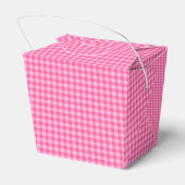 Pink-White-Pastel Gingham-PARTITY FAVOR BOX, neem  Bedankdoosjes (Achterkant)