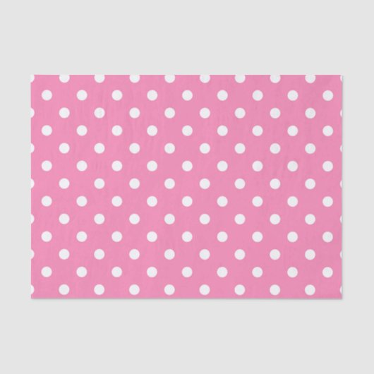 Pink & White Polka Dot Birthday Party Tissuepapier (Voorkant)