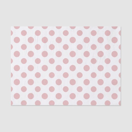 Pink White Polka Dots Pattern Tissuepapier (Voorkant)