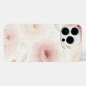 Pink & White Rose Phone Case – Floral Protective  iPhone Hoesje (Achterkant horizontaal)