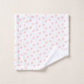 Pink & White Square Bathroom Towel Sets (Gant de toilette)