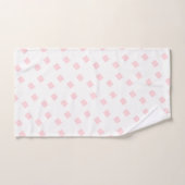 Pink & White Square Bathroom Towel Sets (Serviette à main)