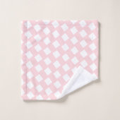 Pink & White Square Bathroom Towel Sets (Gant de toilette)