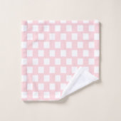 Pink & White Square Bathroom Towel Sets (Gant de toilette)