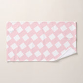 Pink & White Square Bathroom Towel Sets (Serviette à main)