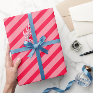 pink-white stripes – pink-weiß gestreift cadeaupapier