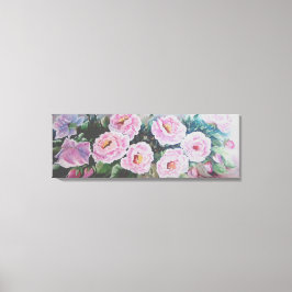 PINK WILD ROZEN PAINTING CANVAS AFDRUK