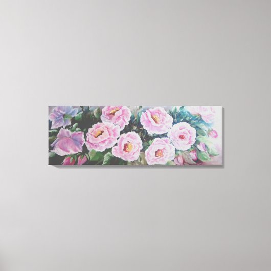 PINK WILD ROZEN PAINTING CANVAS AFDRUK (Voorkant)