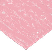 Pink Wildflower Baby Shower Table Runner Korte Tafelloper (Hoek)