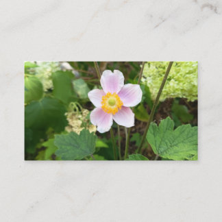 Pink Wildflower Business Card | Botanical Floral P Visitekaartje